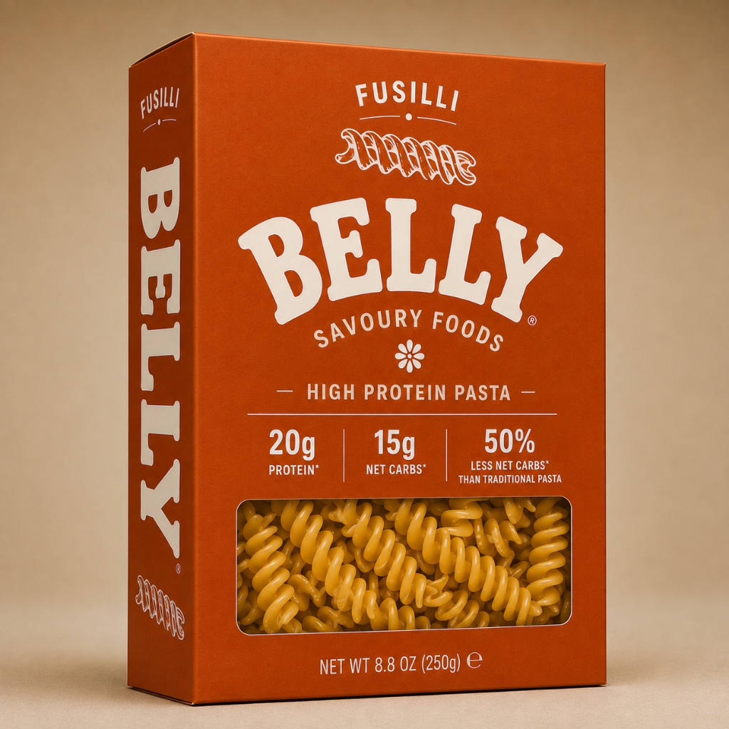 BELLY High Protein Fusilli Flatlay