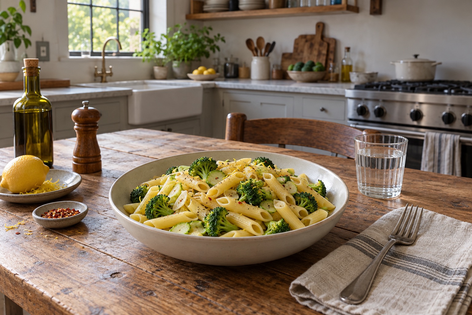 Lemon, Garlic & Broccoli Protein Penne